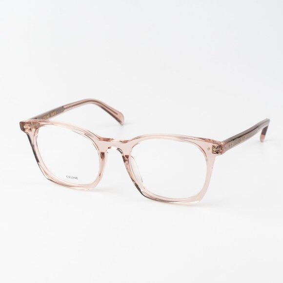 Celine THIN Women Eyeglasses Shiny Rose Demo Square CL50058I 074 BRAND NEW - Picture 2 of 9